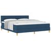 vidaXL Boxspringbett mit Matratze mit Kopfteil Blau 180 x 200 cm Stoff