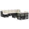 vidaXL Gartensofa-set 10 stk. Schwarz Poly-Rattan