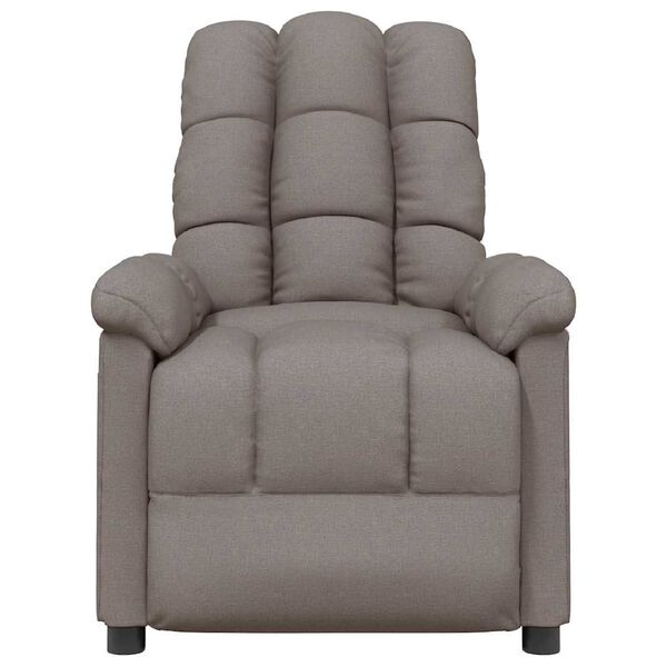 vidaXL Massagesessel Taupe Stoff