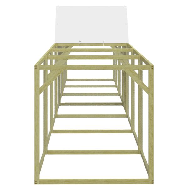 vidaXL Hühnerstall 700x100x150 cm Massivholz Kiefer Imprägniert