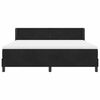 vidaXL Boxspringbett mit Matratze Schwarz 200 x 180 cm Polyester