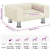 vidaXL Hundebett Creme 50x40x26,5 cm Samt