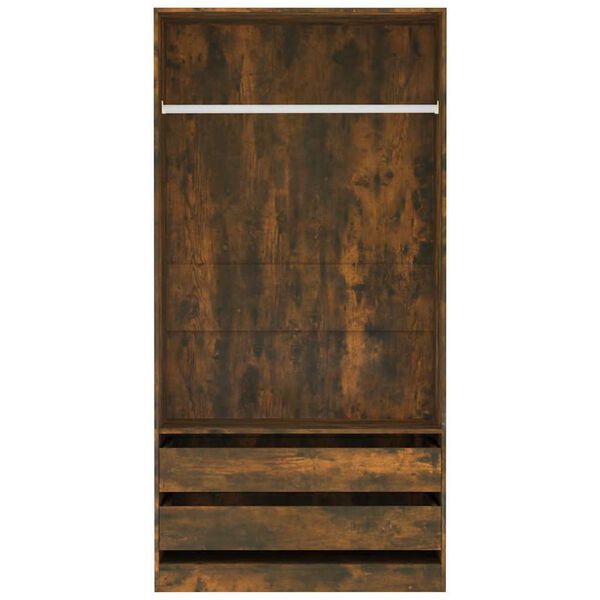vidaXL Kleiderschrank R&auml;uchereiche 100x50x200 cm Holzwerkstoff