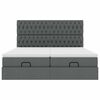 vidaXL Ottoman-Bett mit Matratzen Dunkelgrau 160x200 cm Stoff