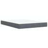 vidaXL Boxspringbett mit Matratze Dunkelgrau 160x200 cm Samt