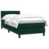 vidaXL Boxspringbett mit Matratze Dunkelgr&uuml;n 80x220 cm Samt