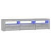 vidaXL TV-Schrank mit LED-Leuchten Grau Sonoma 180x35x40 cm