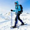 vidaXL 3 in 1 Schneeschuhe mit Wanderst&ouml;cken Blau und Schwarz 30 Zoll