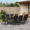 vidaXL Garten Essgruppe 9 pcs Schwarzer Kaffee