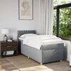 vidaXL Boxspringbett mit Matratze Hellgrau 100x200 cm Stoff