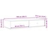 vidaXL Wandregal mit Schubladen Altholz-Optik 100x37,5x19 cm