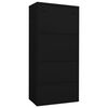 vidaXL Kleiderschrank Schwarz 80x50x180 cm Stahl