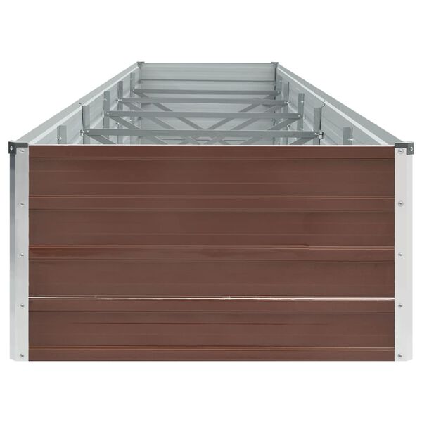 vidaXL Garten-Hochbeet Verzinkter Stahl 480x80x45 cm Braun