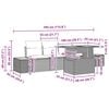 vidaXL Garten-Sofa-Set mit Speicher 5 pcs Schwarz Poly Rattan