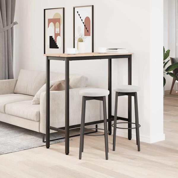 vidaXL Tisch Natur 100 x 40 x 101 cm Ingenieure Holz und Stahl