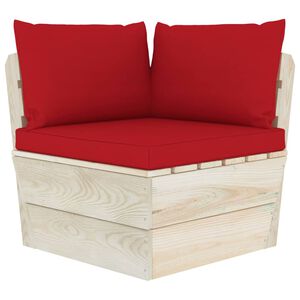 vidaXL Garten-Paletten-Ecksofa mit Kissen Impr&auml;gniertes Fichtenholz