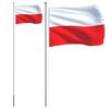 vidaXL Flagge Polens mit Mast 6,08 m Aluminium