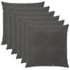 vidaXL Kissenbezug 6 pcs HEERLEN Dunkelgrau 65 x 65 cm Samt