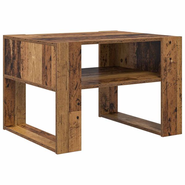 vidaXL Couchtisch mit Speicher Altholz 66 x 53 x 45 cm Holzwerkstoff