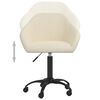 vidaXL Esszimmerstühle 6 Stk. Drehbar Creme Samt