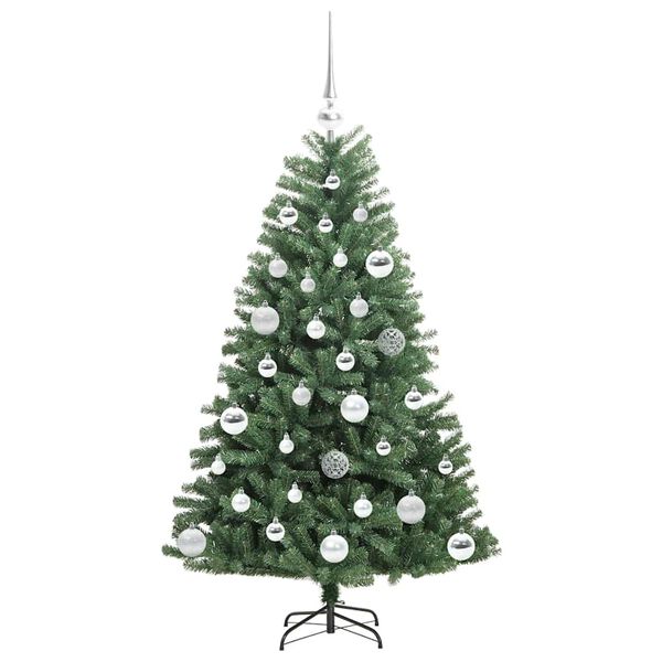 vidaXL K&uuml;nstlicher klappbarer Weihnachtsbaum mit 150 LEDs Gr&uuml;n 120 cm