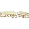 vidaXL Outdoor-Sofagarnitur 9 stk. Wei&szlig; und Creme