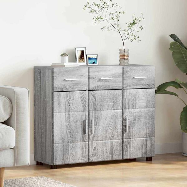 vidaXL Sideboard Graues Sonoma 88,5 x 30,5 x 73 cm Holzwerkstoff