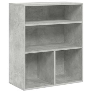 vidaXL B&uuml;cherregal Betongrau 60x30x71,5 cm Holzwerkstoff