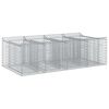 vidaXL Gabionen-Hochbeet 2 pcs Silber