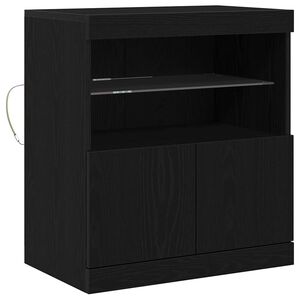 vidaXL Sideboard Schwarz 60 x 37 x 67 cm Holzwerkstoff