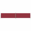 vidaXL Seitenmarkise Ausziehbar Rot 220x1200 cm