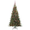 vidaXL K&uuml;nstlicher klappbarer Weihnachtsbaum Gr&uuml;n 180 cm PE und PVC