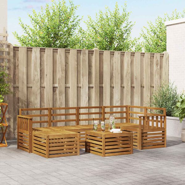 vidaXL Sofagarnituren Natur Massivholz Akazie