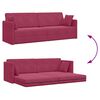 vidaXL Boden-Sofa-Bett 200cm Weinrot Samt