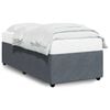 vidaXL Bettgestell ohne Matratze Dunkelgrau 90x200 cm Samt