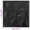 vidaXL 3D-Wandpaneele 24 Stk. 50x50 cm Diamant Schwarz 6 m²