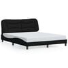 vidaXL Bettgestell ohne Matratze "Hvar" Schwarz 160x200 cm Stoff
