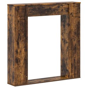 vidaXL Kaminumrandung Raucheiche 100 x 20 x 100 cm Holzwerkstoff