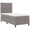 vidaXL Boxspringbett mit Matratze mit Kopfteil Taupe 80 x 200 cm Stoff