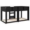 vidaXL Etagenbett f&uuml;r Kinder Schwarz Eichen-Optik 100 x 200 cm