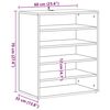 vidaXL Schuhschrank Grau Sonoma 60x35x70 cm Holzwerkstoff
