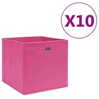 vidaXL Aufbewahrungsboxen 10 Stk. Vliesstoff 28x28x28 cm Rosa