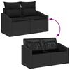 vidaXL Sofa Set mit Kissen 6 pcs Poly-Rattan