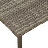 vidaXL Garten-Couchtisch Rechteckig Grau 60x40x37 cm Poly Rattan