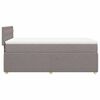 vidaXL Boxspringbett mit Matratze Taupe 90x190 cm Stoff