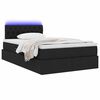 vidaXL Bett mit Stauraum und LED Schwarz 120 x 190 cm Polyester