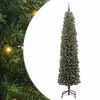 vidaXL K&uuml;nstlicher Weihnachtsbaum mit 300 LEDs mit St&auml;nder Gr&uuml;n 210 cm