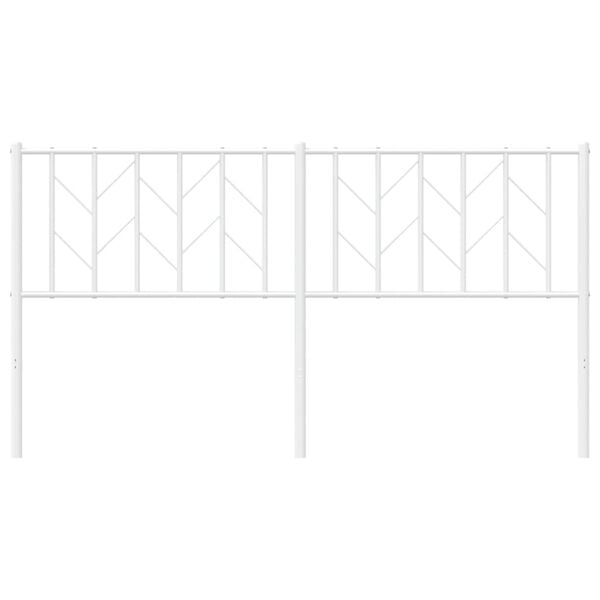 vidaXL Kopfteil Metall Weiß 160 cm