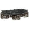 vidaXL Gartensofa-set 7 stk. 6-Sitzanzahl Grau und Dunkelgrau
