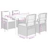 vidaXL 5-tlg. Garten-Essgruppe mit Kissen Beige Poly Rattan